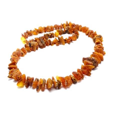 KORALE Z BURSZTYNU NIEOSZLIFOWANEGO