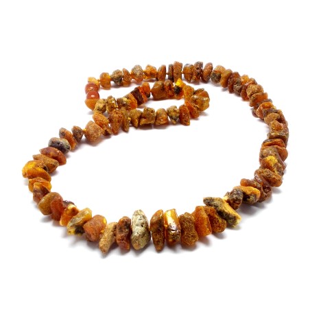 KORALE Z BURSZTYNU NIEOSZLIFOWANEGO