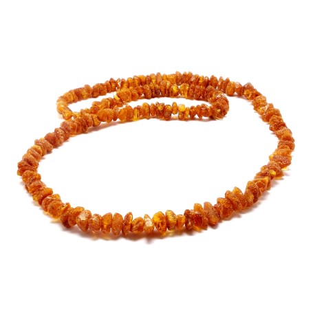 NASZYJNIK KORALE Z BURSZTYNU NIEOSZLIFOWANEGO
