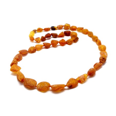 NASZYJNIK Z BURSZTYNU NIEOSZLIFOWANEGO