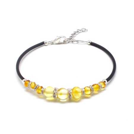 BRANSOLETKA Z BURSZTYNEM BAŁTYCKIM