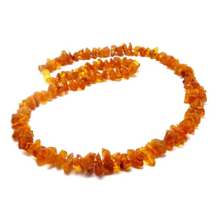 NASZYJNIK Z BURSZTYNU NIEOSZLIFOWANEGO