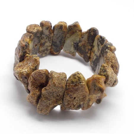 BRANSOLETKA Z BURSZTYNU NIEOSZLIFOWANEGO