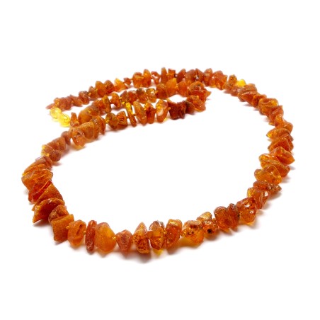 KORALE NASZYJNIK Z BURSZTYNU NIEOSZLIFOWANEGO