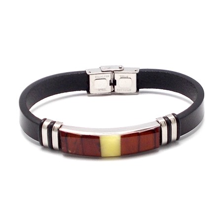 BRANSOLETKA Z BURSZTYNEM BAŁTYCKIM