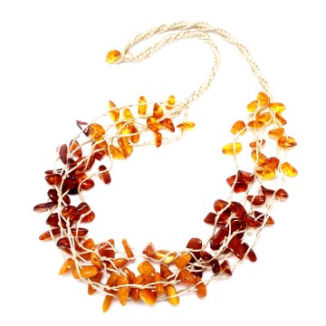 Korale naszyjnik z bursztynu dla dzieci