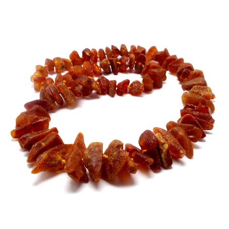 KORALE Z BURSZTYNU NIEOSZLIFOWANEGO