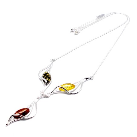 Biżuteria z bursztynem kolia