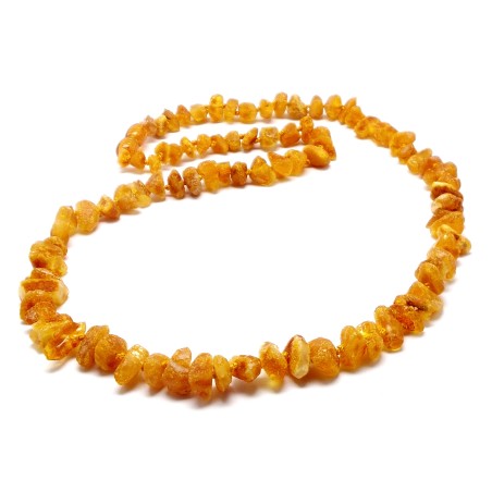 NASZYJNIK Z BURSZTYNU NIEOSZLIFOWANEGO