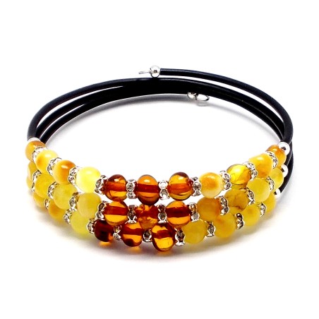BRANSOLETKA Z BURSZTYNEM BAŁTYCKIM