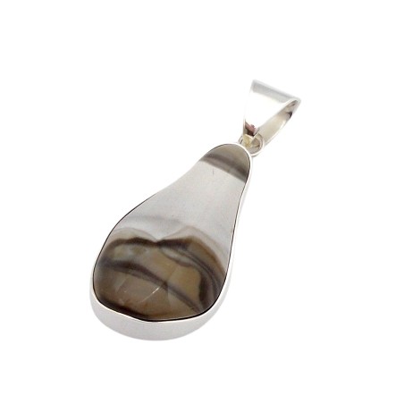 SREBRNY WISIOREK Z KRZEMIENIEM PASIASTYM