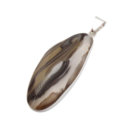 SREBRNY WISIOREK Z KRZEMIENIEM PASIASTYM