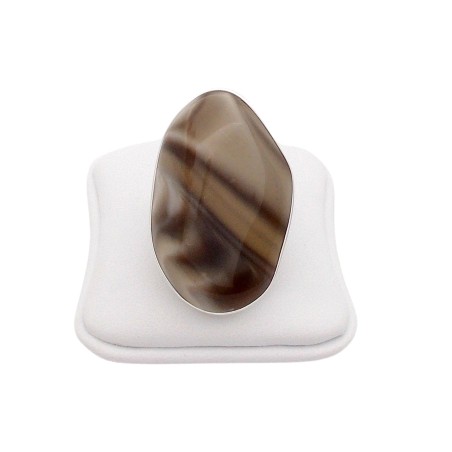 srebrna bransoletka z krzemieniem pasiastym