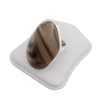 srebrna bransoletka z krzemieniem pasiastym