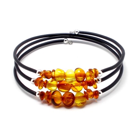 BRANSOLETKA Z BURSZTYNU BAŁTYCKIEGO