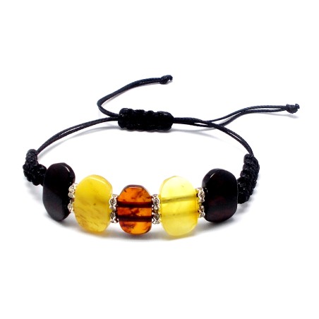 BRANSOLETKA Z BURSZTYNEM BAŁTYCKIM