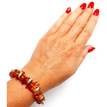 BRANSOLETKA Z BURSZTYNEM