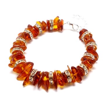 BRANSOLETKA Z BURSZTYNEM