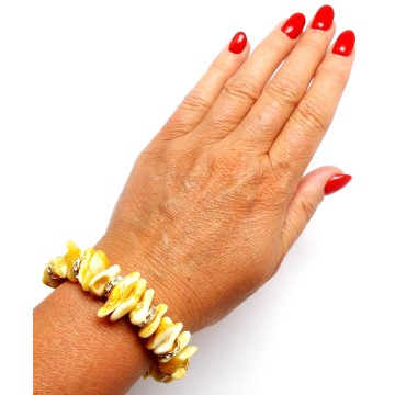 BRANSOLETKA Z BURSZTYNU BAŁTYCKIEGO