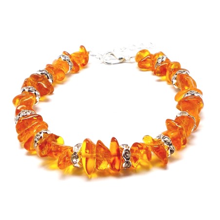 BRANSOLETKA Z BURSZTYNEM