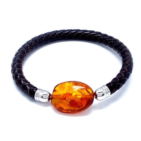 BRANSOLETKA Z BURSZTYNEM