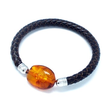 BRANSOLETKA Z BURSZTYNEM
