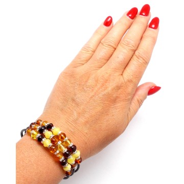 BRANSOLETKA Z BURSZTYNU BAŁTYCKIEGO