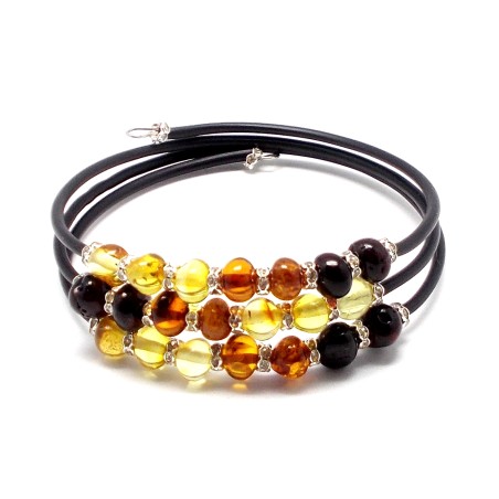 BRANSOLETKA Z BURSZTYNEM BAŁTYCKIM