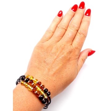 BRANSOLETKA Z BURSZTYNEM BAŁTYCKIM