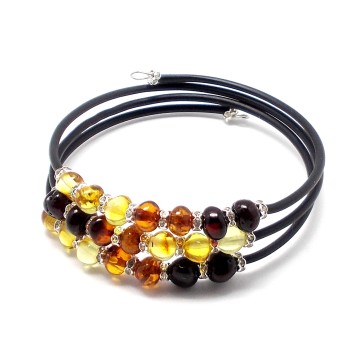 BRANSOLETKA Z BURSZTYNEM BAŁTYCKIM