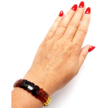 BRANSOLETKA Z BURSZTYNEM BAŁTYCKIM