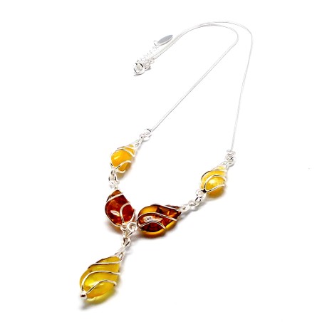 Biżuteria z bursztynem kolia