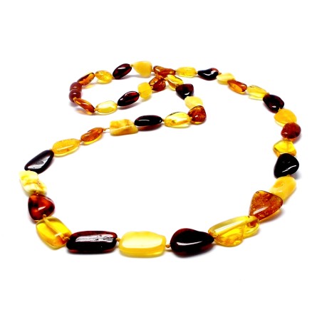 NASZYJNIK KORALE Z BURSZTYNU