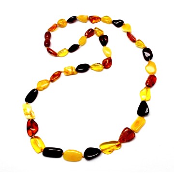NASZYJNIK KORALE Z BURSZTYNU
