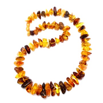 NASZYJNIK Z BURSZTYNU OSZLIFOWANEGO