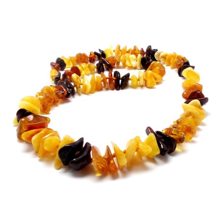 NASZYJNIK KORALE Z BURSZTYNU