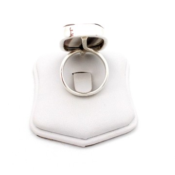 SREBRNA BRANSOLETKA Z KRZEMIENIEM PASIASTYM