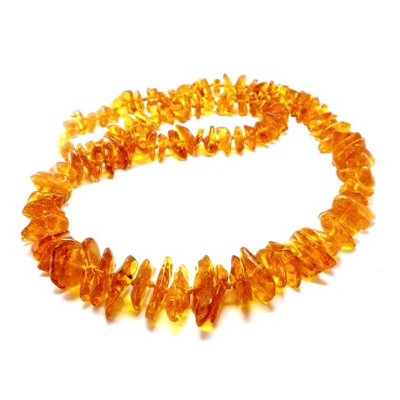 NASZYJNIK Z BURSZTYNU OSZLIFOWANEGO