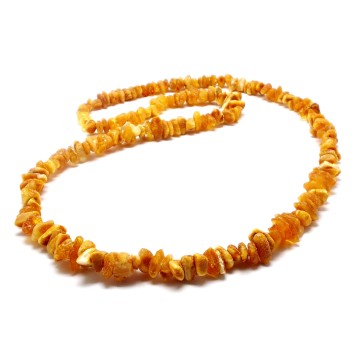 NASZYJNIK KORALE Z BURSZTYNU NIEOSZLIFOWANEGO