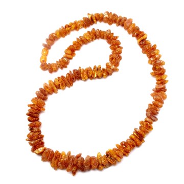 KORALE Z BURSZTYNU NIEOSZLIFOWANEGO BAŁTYCKIEGO