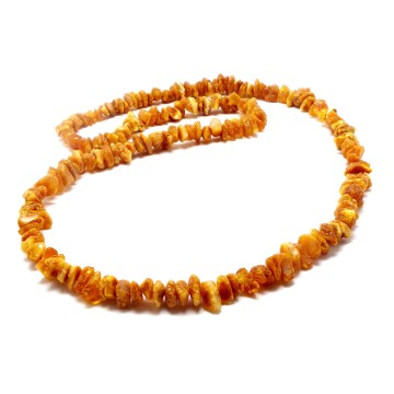 NASZYJNIK Z BURSZTYNU NIEOSZLIFOWANEGO