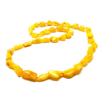 NASZYJNIK Z BURSZTYNU OSZLIFOWANEGO