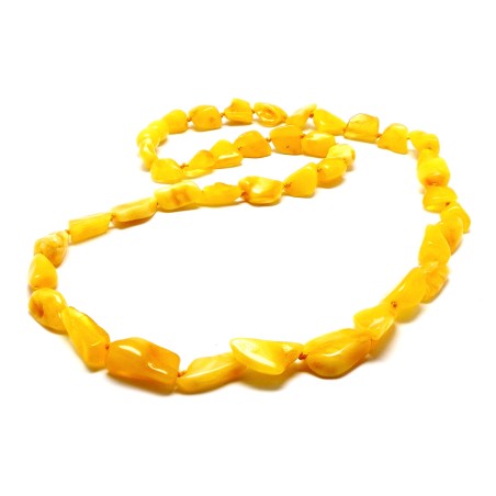 NASZYJNIK Z BURSZTYNU OSZLIFOWANEGO