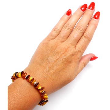 BRANSOLETKA Z BURSZTYNEM BAŁTYCKIM