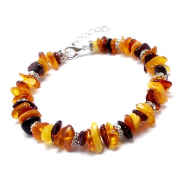BRANSOLETKA Z BURSZTYNEM BAŁTYCKIM