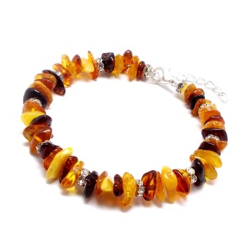 BRANSOLETKA Z BURSZTYNEM BAŁTYCKIM