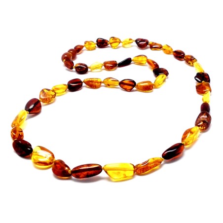 NASZYJNIK KORALE Z BURSZTYNU