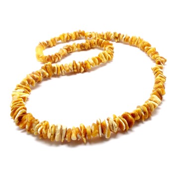 KORALE Z BURSZTYNU NIEOSZLIFOWANEGO BAŁTYCKIEGO