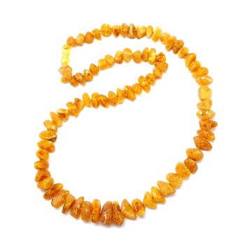 KORALE NASZYJNIK Z BURSZTYNU NIEOSZLIFOWANEGO