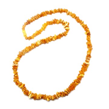 NASZYJNIK Z BURSZTYNU NIEOSZLIFOWANEGO